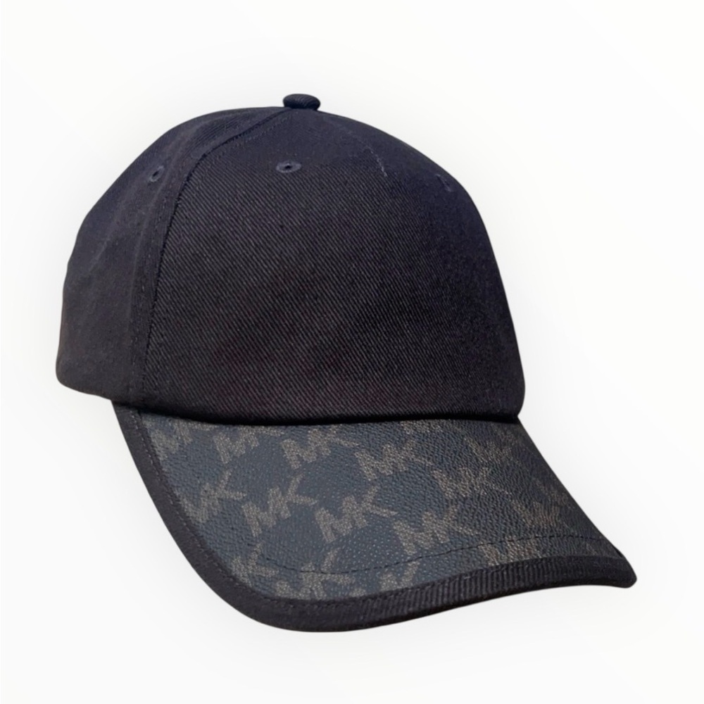 MICHAEL KORS Baseball Hat MK Logo‎ Baseball Cap Black Embroidered Logo